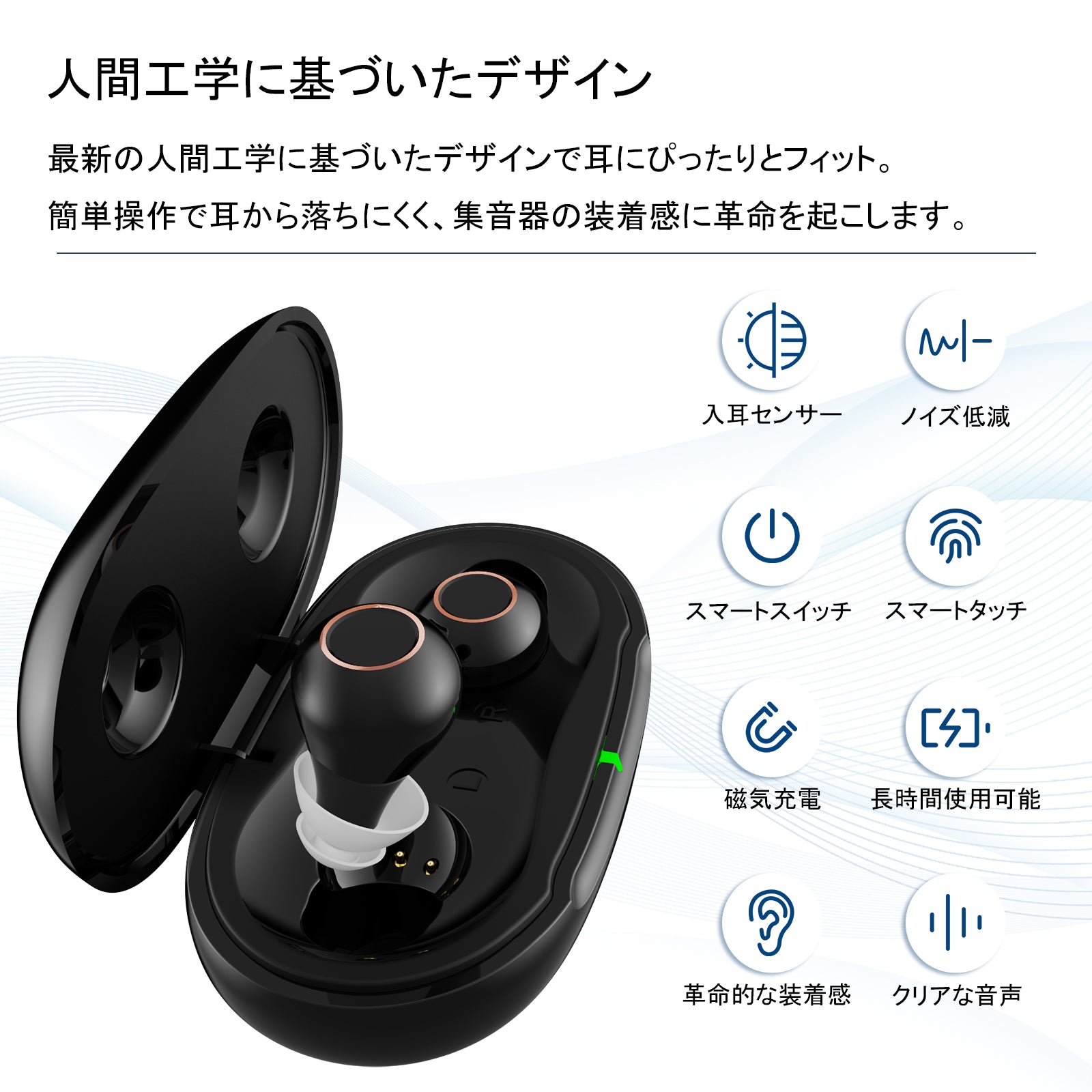 高感度耳あて集音器　型番: NK-701W 楽天市場】日本製 高感度耳あな集音器 プレゼントに喜ばれる (補聴器
